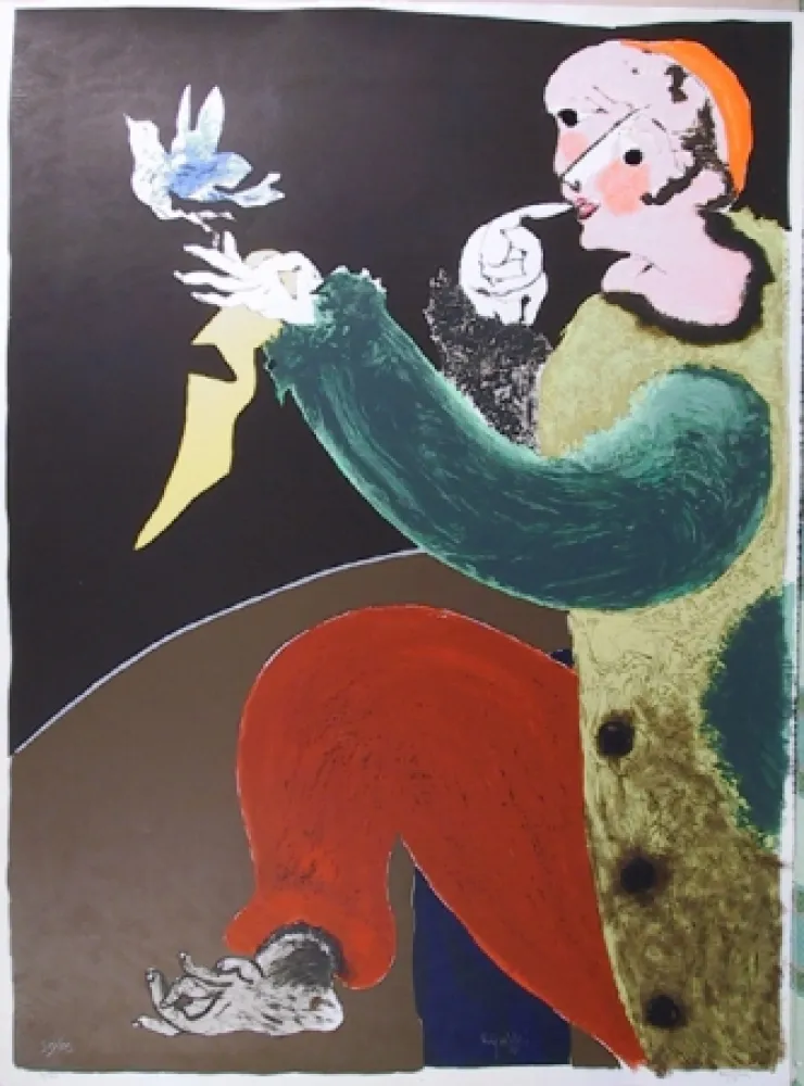 Lithografie Ripolles - Arlequin