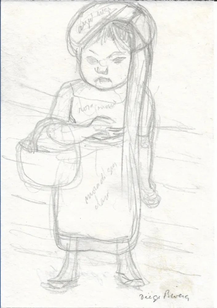 Geen Techniek Rivera - Niña con cesta / Girl with Basket