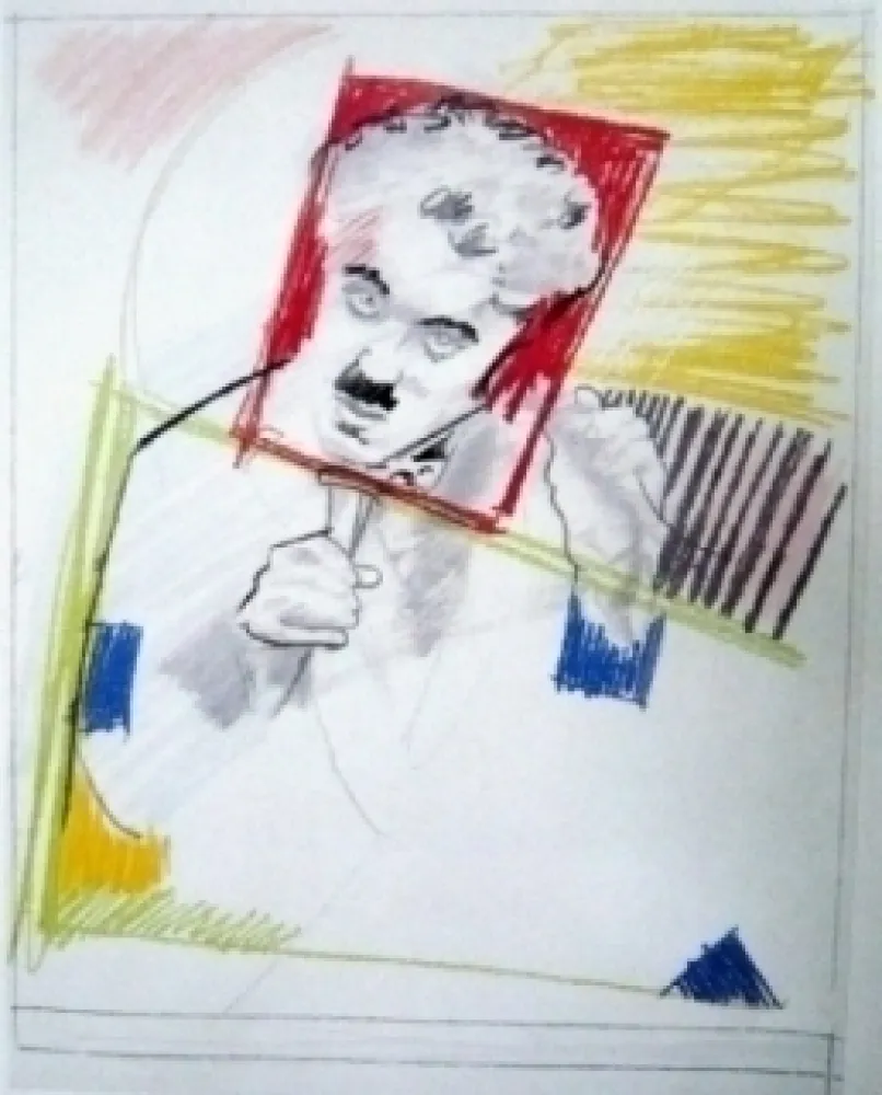 Zeefdruk Rivers - Early Chaplin