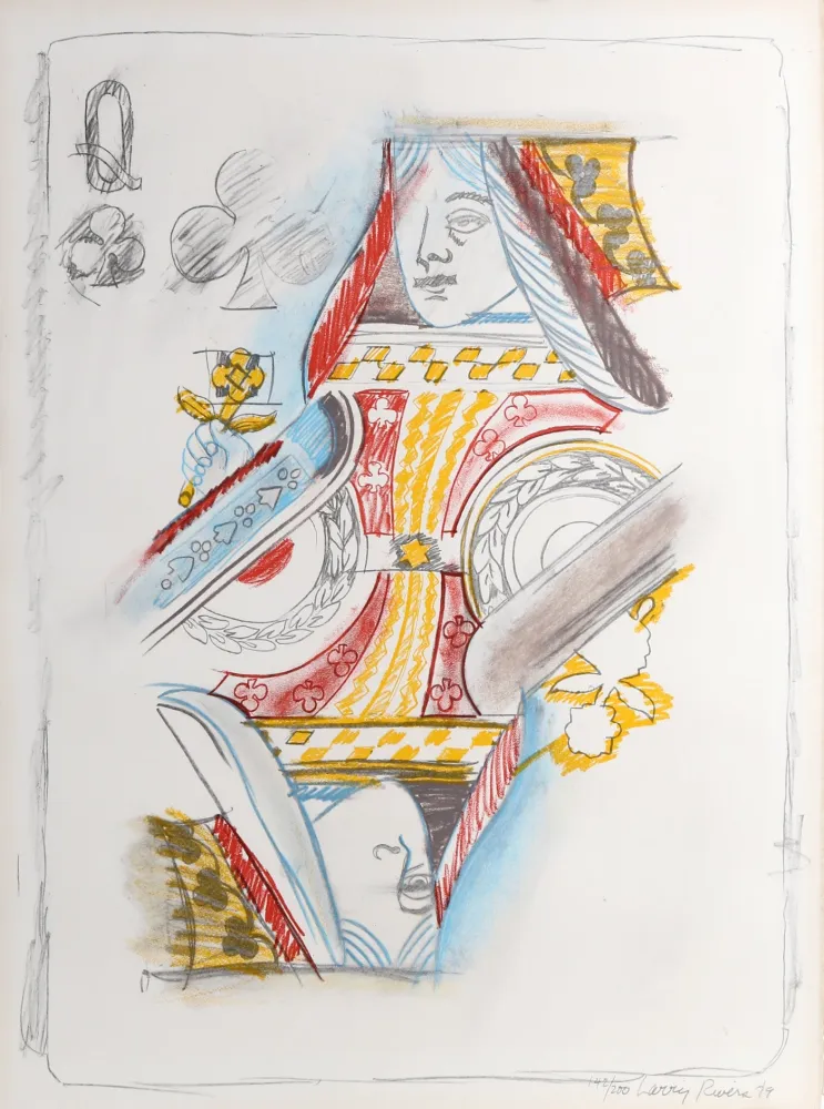 Lithografie Rivers - Queen of Clubs