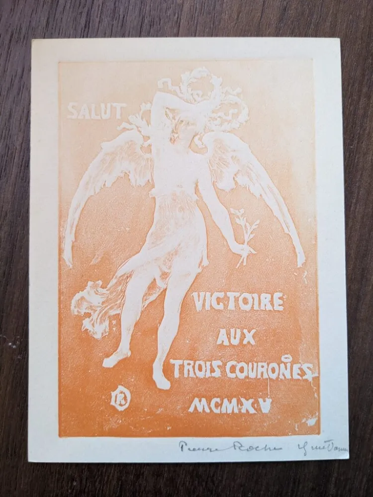 Geen Techniek Roche - Salut victoire aux trois courones (greeting card for 1915)