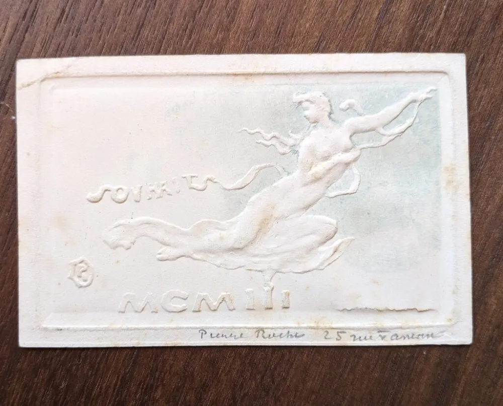 Geen Techniek Roche - Souhaits (greeting card for new year, 1903)