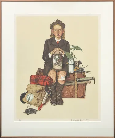 Lithografie Rockwell  - HOME FROM CAMP