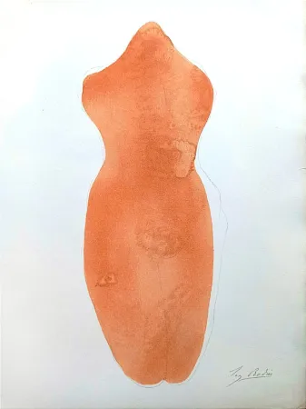 Lithografie Rodin - Auguste RODIN (1840-1917) - Nude, 1902 - Jardin des Supplices, Lithograph in colour, 1902, Ed. Ambroise Vollard 