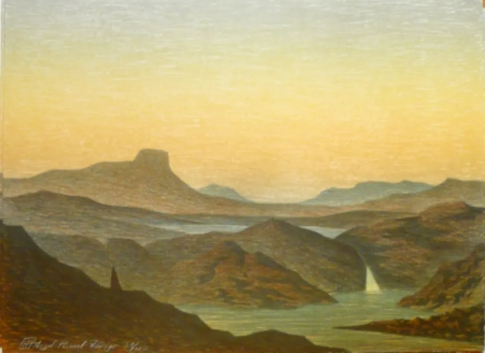 Lithografie Rodrigo - E come la mia faccia si distese