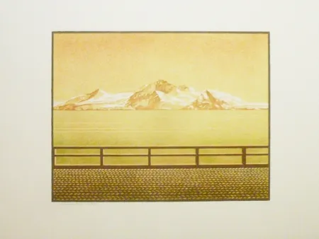 Lithografie Rodrigo - Las grandes montanas por las que el agua desciende