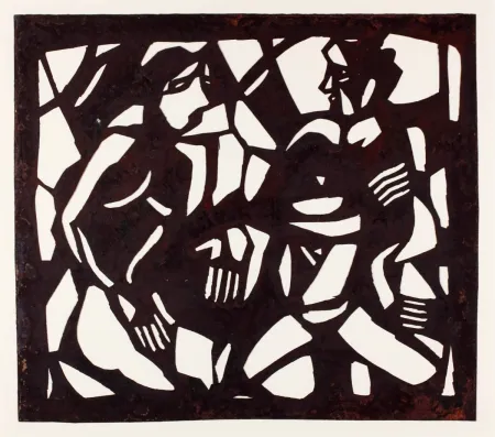 Reliëf Rohlfs - Unterredung (Conversation)