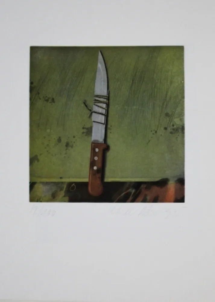 Ets En Aquatint Rösel - Messer / Knife