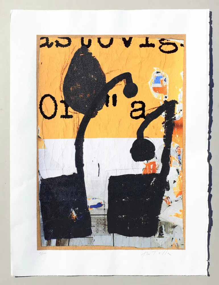 Zeefdruk Rotella - Mirò in nero