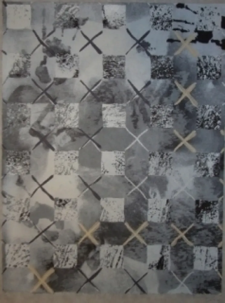 Zeefdruk Rouan  - La peau du Ciel 2