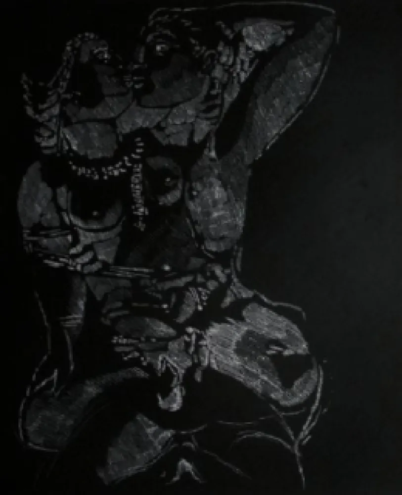 Ets En Aquatint Rouan  - Sans Titre