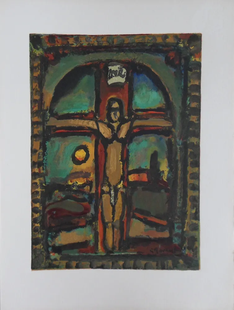 Houtsnede Rouault - Crucifixion