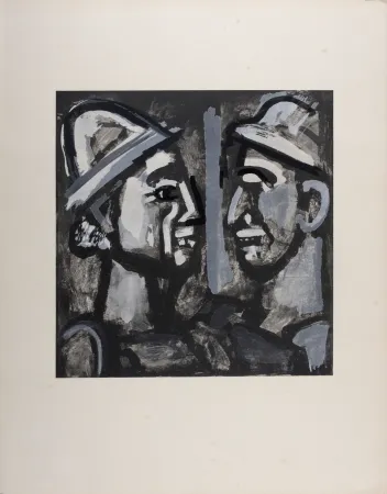 Lithografie Rouault - Face à Face, 1933