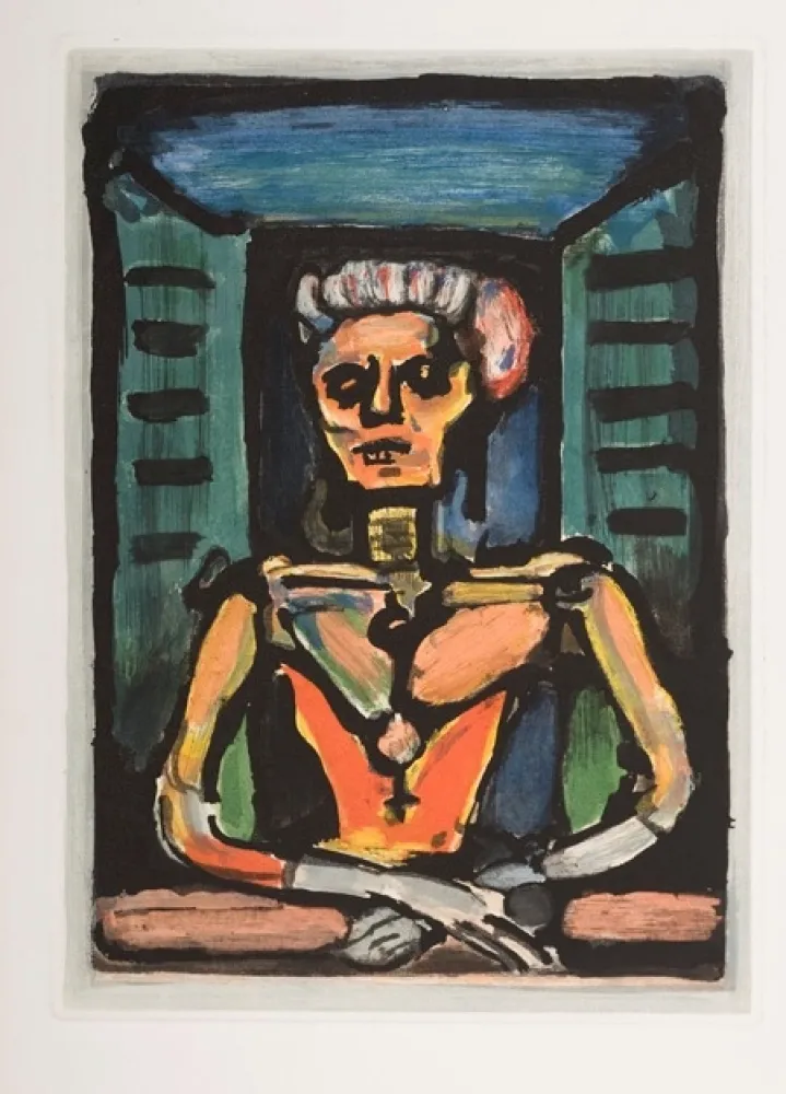 Aquatint Rouault - Fière, autant qu' un vivant, da sa noble stature...