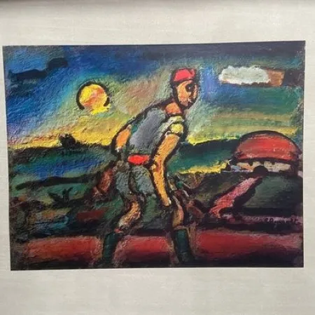 Heliogravure Rouault - Le fugitif