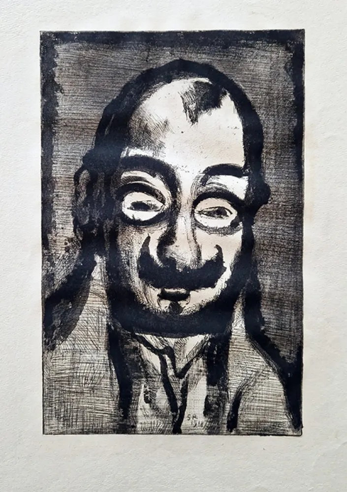 Aquatint Rouault - Le politicard
