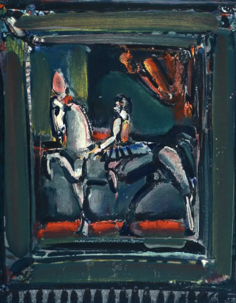 Lithografie Rouault -  L'Écuyère (The Circus Rider), 1971