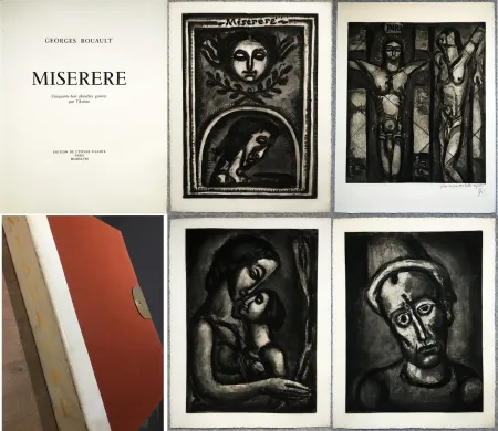Geïllustreerd Boek Rouault - MISERERE. 58 gravures. La suite complète de l'œuvre capitale de Rouault. Éditions de l’étoile filante, 1948