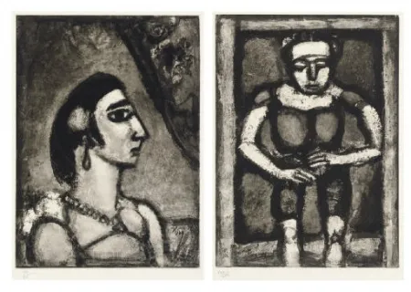 Ets En Aquatint Rouault - Quatorze planches gravées pour Les fleurs du mal