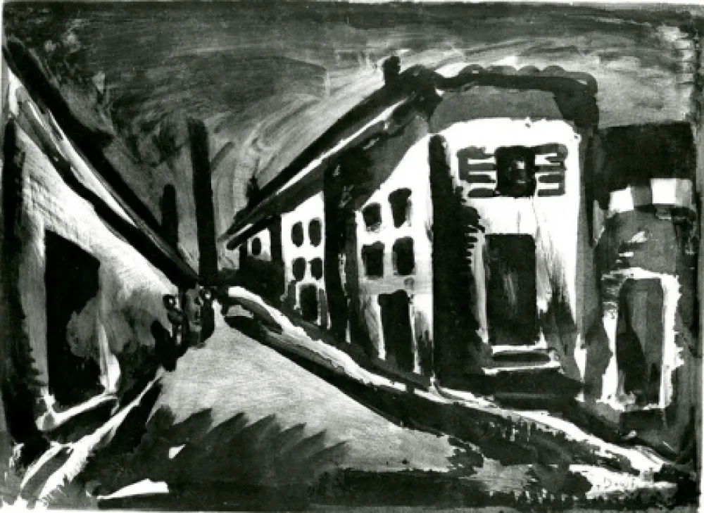 Aquatint Rouault - Rue des Solitaires
