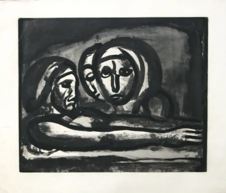 Diepdruk Rouault -  Title: 	 Au Presser Le Raisin Fut Foule' #48 (In the Winepress the Grapes were Crushed)
