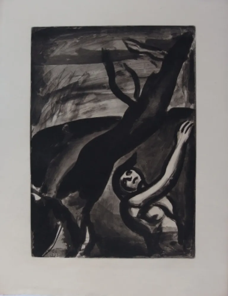 Ets En Aquatint Rouault - Tomorrow will be nice, said the shipwreck