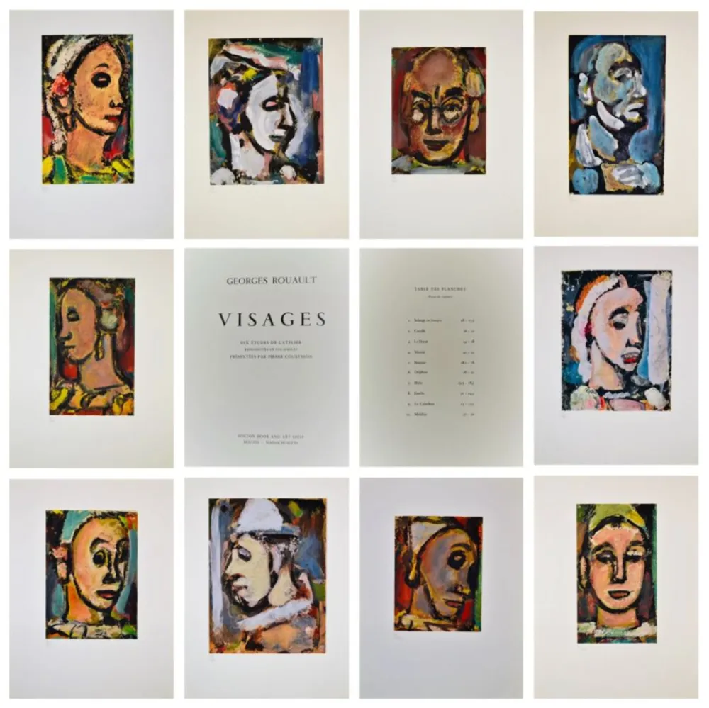Lithografie Rouault - Visages Portfolio