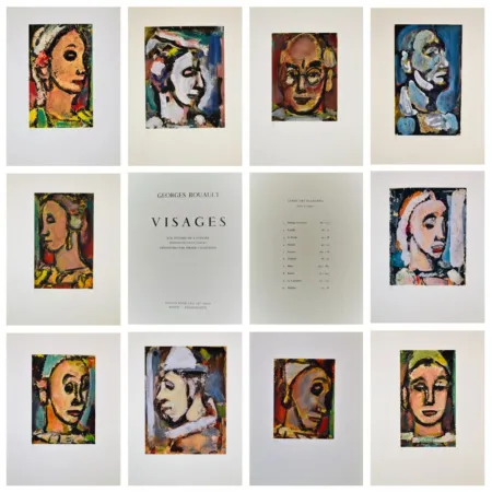 Lithografie Rouault - Visages Portfolio