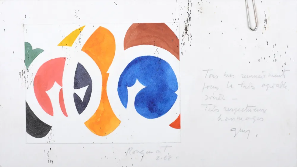 Geen Techniek Rougemont (De) - Greeting card, 1968 - Hand-signed