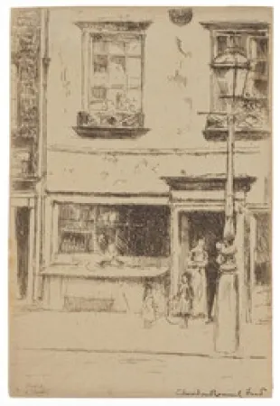 Ets Roussel - The Little Fish Shop, Chelsea Embankment (Maunder's Fish Shop)