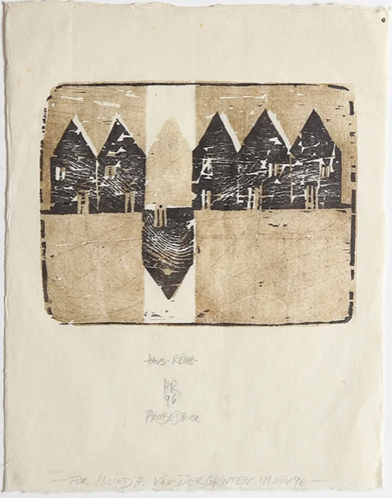 Houtsnede Rüngeler - Haus - Reihe