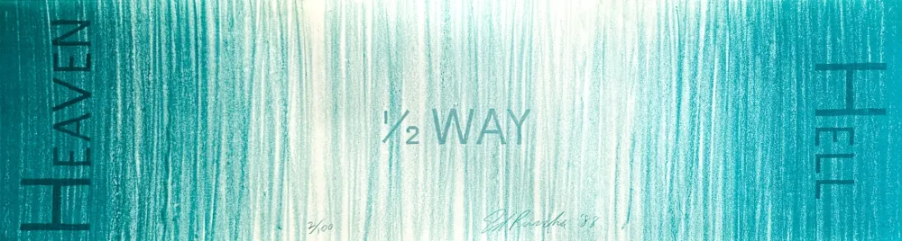 Lithografie Ruscha - Hell 1/2 Way Heaven