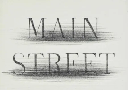 Lithografie Ruscha - Main Street