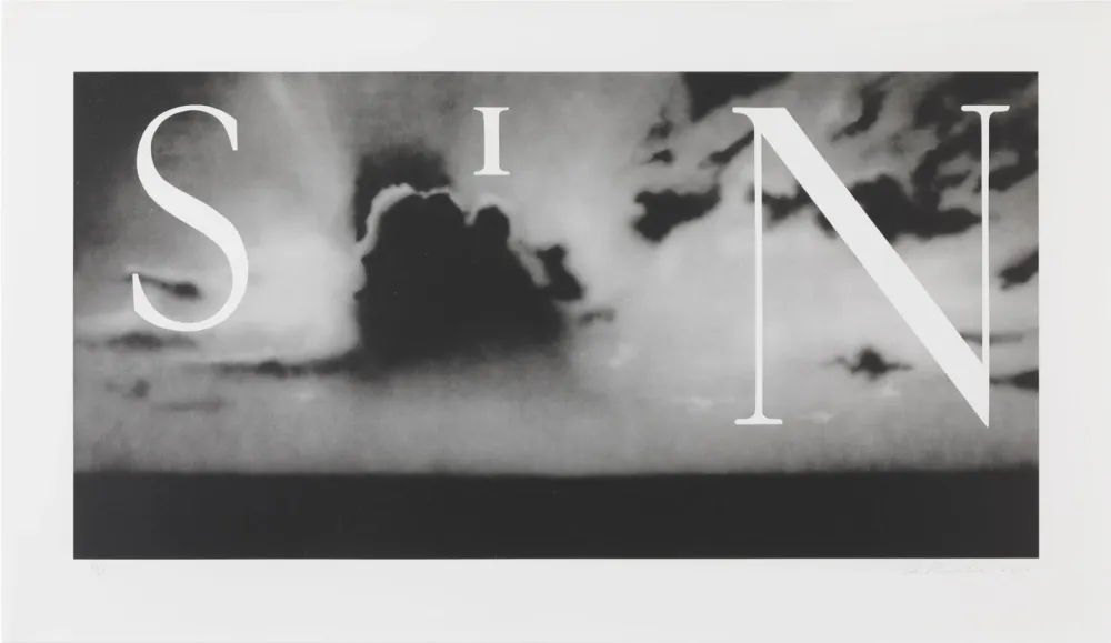 Lithografie Ruscha - Sin - Without