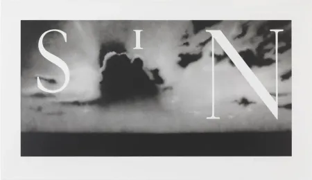 Lithografie Ruscha - Sin - Without