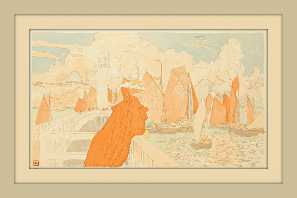 Lithografie Rysselberghe - La jetée