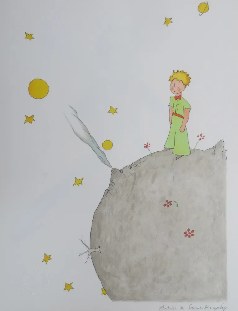 Lithografie Saint-Exupéry - L asteroïde B-612