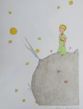 Lithografie Saint-Exupéry - L asteroïde B-612