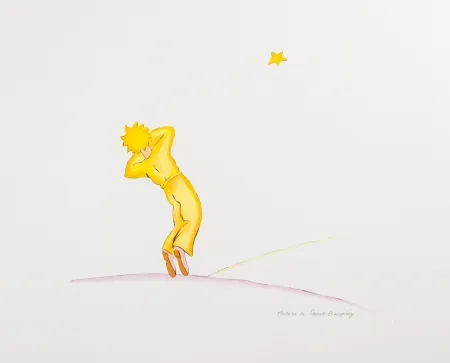 Lithografie Saint-Exupéry - Le Petit Prince endormi