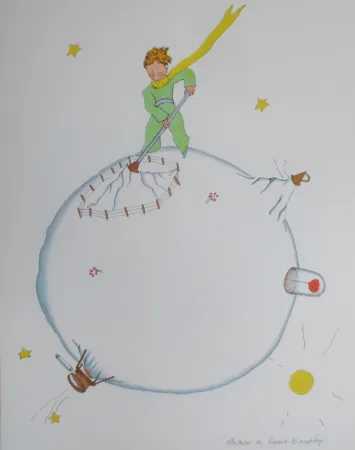 Lithografie Saint-Exupéry - Le volcan