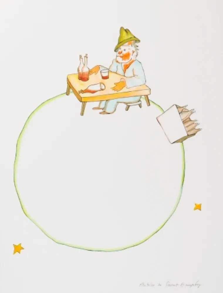 Lithografie Saint-Exupéry - L'ivrogne