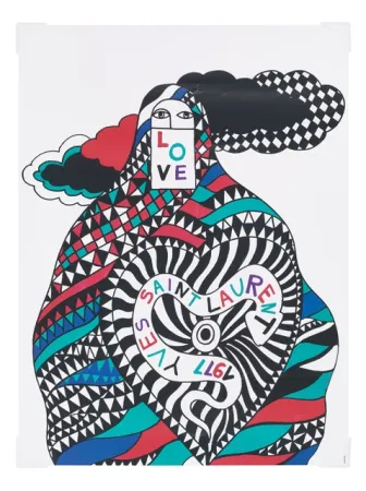 Poster Saint Laurent - Love 1977