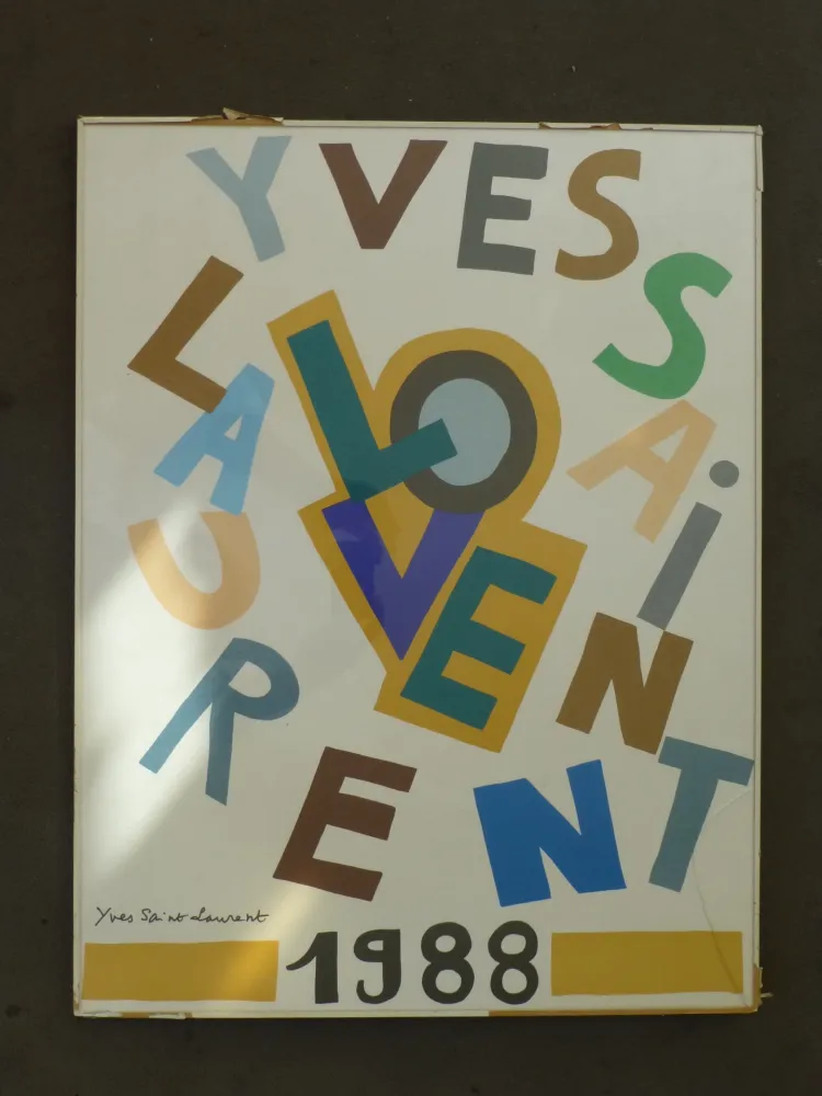Poster Saint Laurent - Love 1988