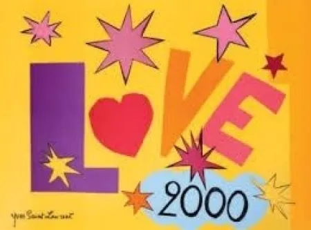 Poster Saint Laurent - Love 2000