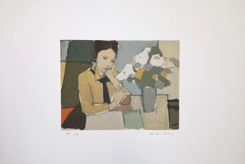 Zeefdruk Salvadori - Busto di Flora