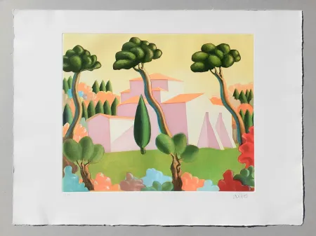 Ets En Aquatint Salvo - Paesaggio