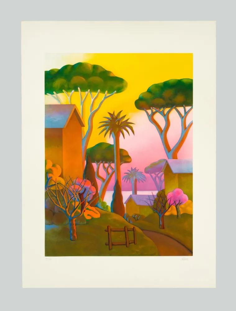 Ets En Aquatint Salvo - Paesaggio tropicale