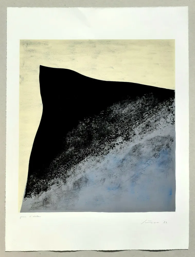 Lithografie Santomaso - Angelo verso l'ovest