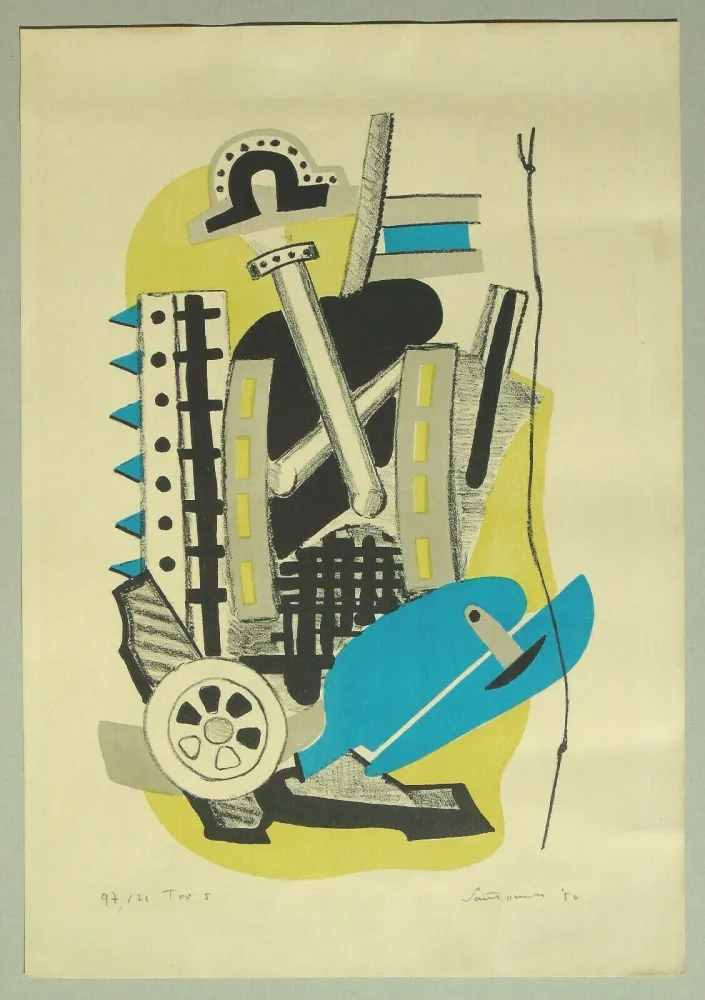 Lithografie Santomaso - Composizione (c)
