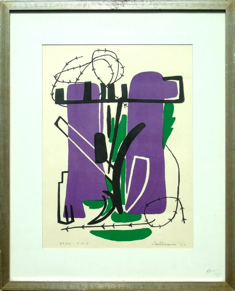 Lithografie Santomaso - Composizione (d)